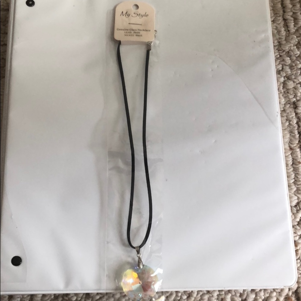 Genuine women’s colorful glass necklace.